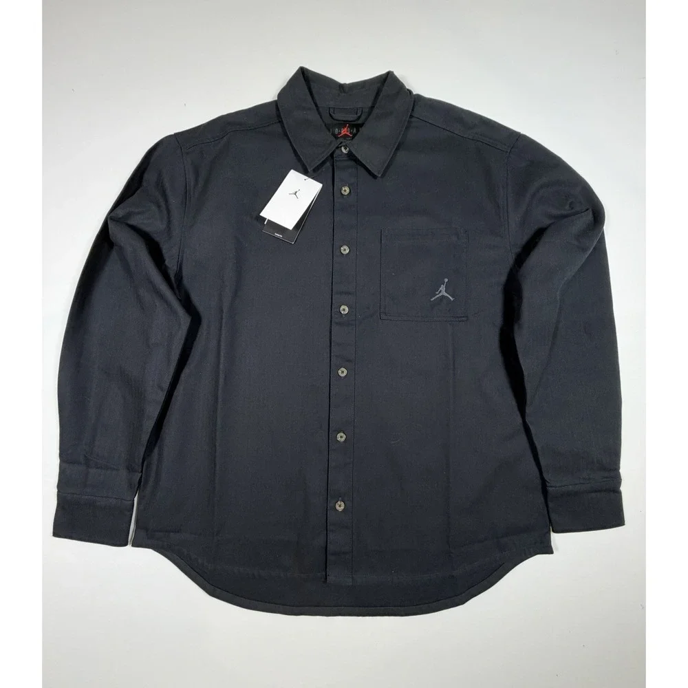 Nike Air Jordan Essential Statement Button-Down Shirt FV7446-010 Men's Size M